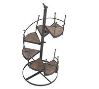 Ejoyous Support de fleurs en métal, Étagère à fleurs en métal 8 niveaux 8 pots Étagère Plantes Support Pot de Fleur Intérieur et Extérieur Escalier pour plantes Pour balcon et salon