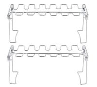 Ejoyous Support de Gril de Cuisse de Poulet en Acier Inoxydable, Support de Pilon de Poulet 35 X 14 X 11 Cm, de Rôtissoire Pliable avec Fentes Stables, Facile à Nettoyer pour Gril, Four, Fumoir,
