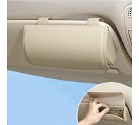 Ejoyous Support de Lunettes de Soleil de Voiture, Organisateur de Lunettes en Cuir PU pour Pare-Soleil, Accès Facile et Rangement Polyvalent pour SUV et Camions (Beige)