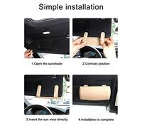 Ejoyous Support de Lunettes de Soleil de Voiture, Organisateur de Lunettes en Cuir PU pour Pare-Soleil, Accès Facile et Rangement Polyvalent pour SUV et Camions (Brown)