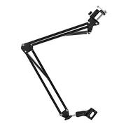 Ejoyous Support de Microphone Support de Microphone Pliable de Bureau en Métal Bras Réglable à 180 Degrés avec Double Ressort et Clip de Bureau pour l'enregistrement en Direct et l'utilisation de