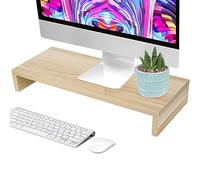 Ejoyous Support de moniteur en bois ergonomique pour ordinateur portable 50 x 20 x 7,7 cm (couleur bois naturel)