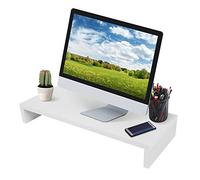 Ejoyous Support de Moniteur, Support Écran Réhausseur d’Écran Support d'Ordinateur Support de Moniteur staural pour écran de Bureau 56 x 20 x 7 cm Blanc violacé