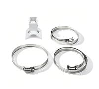 Ejoyous Support de Poteau Vertical pour Caméra de sécurité, Support de Serrage en Acier Inoxydable, en Métal Blanc, 3 Pinces pour Poteau Mural Extérieur, Utilisation pour SoloCam E42 E30 S340 4G LTE