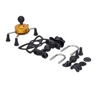 Ejoyous Support de Téléphone Portable, Conception Universelle en Forme de X, Compatible avec iOS 7 à XR, Installation Facile pour Vélos et Motos (C(Or))