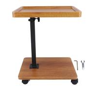 Ejoyous Table D'appoint à roulettes, Table D'appoint de canapé, Petite Table de canapé en Bois Réglable en Hauteur, Table Basse en Forme de C, Table D'appoint Mobile pour Salon et