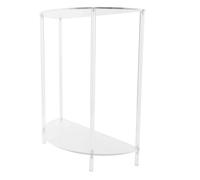 Ejoyous Table d'appoint en Acrylique à 2 Niveaux, Semi-allurse Légère à l'épreuve de l'eau Tableuse Acrylique de Charge 50 LB Capacité de Chargement Facile à Assembler avec 4 Pieds pour Le Salon