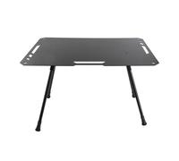 Ejoyous Table de Camping Pliante, Table de Pique-Nique Légère en Aluminium, Hauteur Réglable pour Le Camping en Plein Air, Les Pique-niques et Les Barbecues (Black)