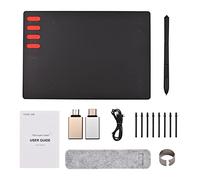 Ejoyous Tablette Graphique Graphique d'art Numérique avec Stylet sans Batterie 8192 Niveaux de Pression 8 Touches de Raccourci 7,6 X 5,6 Pouces Zone Active pour l'enseignement de la Conception de
