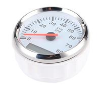 Ejoyous Tachymètre Numérique à Pointeur de 85mm, Jauge Marine étanche avec Rétro-éclairage LED Rouge pour Bateau et Voiture 12V/24V (Cadran blanc couvercle argenté)