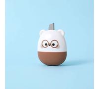 Ejoyous Tampon à Rouleau Confidentiel, Tampon à Rouleau de Protection d'identité d'ours Mignon, ABS et Acier Inoxydable, Conception Fixe à Boucle, Pousser à Utiliser, Compact pour les Voyages au