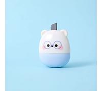 Ejoyous Tampon à Rouleau Confidentiel, Tampon à Rouleau de Protection d'identité d'ours Mignon, ABS et Acier Inoxydable, Conception Fixe à Boucle, Pousser à Utiliser, Compact pour les Voyages au