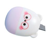 Ejoyous Tampon à Rouleau Confidentiel, Tampon à Rouleau de Protection d'identité d'ours Mignon, ABS et Acier Inoxydable, Conception Fixe à Boucle, Pousser à Utiliser, Compact pour les Voyages au