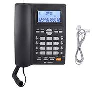 Ejoyous Téléphone Filaire avec Affichage de L'appelant, Mains Libres | Écran LCD, Grandes Touches, Boîtier ABS, Double Port pour Extension, Bureau, Connexion Fixe, Conversations Claires