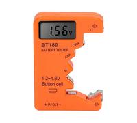 Ejoyous Testeur de Piles, Testeur Numérique de capacité de Piles avec écran LCD pour C, AA, AAA, D, N, 9V, 6F22, 1,5V et 3V (bouton). (ORANGE)