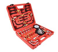 Ejoyous Testeur Universel de Pression de Carburant avec Jauge 90 Mm, Outil de Diagnostic Moteur pour Voitures et Camions, Plage de Pression 0-140 Psi, Kit d'injection de Carburant Facile à Utiliser