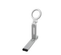 Ejoyous Trépied Magnétique pour Téléphone Portable, Mini Perche à Selfie Pliable en Aluminium, Support de Téléphone Portable Réglable avec Filetage de 1/4" pour Vlog, Salle de Sport, (Silver)
