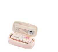 Ejoyous Trousse à Crayons Extensible Pochette à Crayons en Toile 8,6 X 4,3 X 2,5 Pouces avec Organisateur de Grande capacité 5 Emplacements pour Stylos Poche en Filet Sac de Fournitures Scolaires