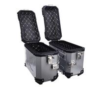 Ejoyous Valise Latérale de Moto, Boîte de Sacoche en Alliage d'aluminium 28L, étanche et Sécurisée pour Casque et Bagages, Convient à la Plupart des Motos