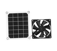 Ejoyous Ventilateur D'extraction à énergie Solaire, Ventilateur D'extraction de Panneau Solaire 6V 10W Ventilateur Solaire étanche Ventilateur de Serre de Panneau Solaire USB pour Serre de RV Maison