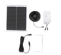 Ejoyous Ventilateur d'extraction Solaire de Toit, Ventilateur d'extraction Solaire de Grenier en Acier allié avec Panneau Monocristallin de 25 W, Moteur CC sans Balais IP68, 430 CFM, Batterie 6000