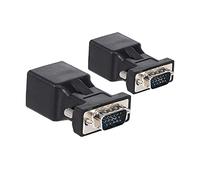 Ejoyous VGA vers RJ45 Adaptateur Ethernet, Lot de 2 Noir