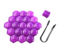 Ejoyous Vis de Roue de Voiture de 17 Mm, écrou de Pneu, Capuchon de Protection Décoratif argenté, Ensemble de Couvercles Durables pour Boulons de Roue de 17 à 21 Mm, Convient à la Plupart des