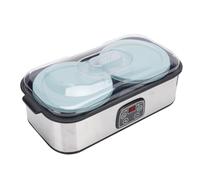 Ejoyous Yaourtière, Yaourt Maker incl. 2 Récipients en Verre 1000 Ml Machine à Yaourt Régulation Automatique de la Température Minuterie Numérique 0 à 48 Heures, pour Grec (Prise UE 220V)