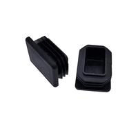 EJPPDHCO Lot de 10 Bouchons de Tube rectangulaires en Acier et Plastique Noir, antidérapants, for Pieds de Meubles(20x40mm)