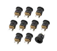 EJPPDHCO Lot de 10 connecteurs Femelles à Clipser for Montage sur Panneau, Prise d'alimentation CC 5,5 x 2,1 mm, DC-022K