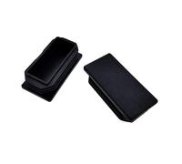 EJPPDHCO Lot de 2 Bouchons de Tube rectangulaires en Acier et Plastique for Pieds de Meubles, antidérapants, protecteurs, Noirs(40x80mm)