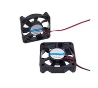 EJPPDHCO Lot de 5 Ventilateurs CC sans balais for boîtier d'ordinateur, 5 V, 12 V, 24 V, roulements à Billes, 2 Lignes, 25/30/35/40/50/60/70/80 x 10 mm, 80/90 x 25 mm(DC5010 x 5pcs,5V)