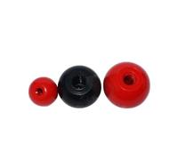 EJPPDHCO Mqjmjx M4-M16 Noir Rouge Boule Ronde Résine Boule Boutons Bakélite Levier Bouton Poignée Poignées De Meubles Ou De Machines-Outils Remplacement(QCA-Black,M14-40 2pcs)