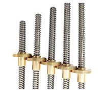 EJPPDHCO Vis mère T8 350 mm, Guide linéaire for imprimantes 3D, Pas hélicoïdal 2 mm, 4 mm, 8 mm, 10 mm, 12 mm, vis trapézoïdales avec écrou(Helical Pitch 1mm)