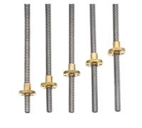 EJPPDHCO Vis mère T8 450 mm, Guide linéaire for imprimantes 3D, Pas hélicoïdal 2 mm, 4 mm, 8 mm, 10 mm, 12 mm, vis trapézoïdales avec écrou(Helical Pitch 14mm)