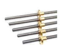 EJPPDHCO Vis mère T8 500 mm, Guide linéaire for imprimantes 3D, Pas hélicoïdal 2 mm, 4 mm, 8 mm, 10 mm, 12 mm, vis trapézoïdales avec écrou(Helical Pitch 2mm)