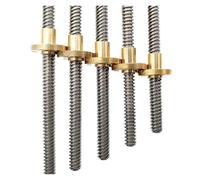 EJPPDHCO Vis mère T8 600 mm, Guide linéaire for imprimantes 3D, Pas hélicoïdal 2 mm, 4 mm, 8 mm, 10 mm, 12 mm, vis trapézoïdales avec écrou(Helical Pitch 12mm)