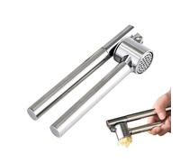 EJRUP 1PCS Presse-ail Inox de Cuisine Professionnelle,Hachoir à Ail Convivial,Ecrase Ail,Facile à Presser,Presse-ail à Usage Intensif,Facile à Nettoyer Et Durable,Argenté