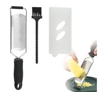 EJRUP 1PCS Zesteur d'Agrumes & Râpe à Fromage Manuelle,avec Couvercle de Protection et Brosse de Nettoyage,Premium Classic Tranchant Acier Inoxydable,pour Agrumes Parmesan Gingembre Chocolat