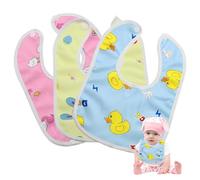 EJRUP 3 Pièces Mouchoirs Bébé Flanelle Cristal Jaune Rose Bleu Cartoon Absorbant Doux,Bavoirs Bebe,Bavoir,Bavoir Bebe