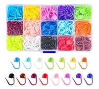 EJRUP 300 Pièces Marqueur Crochet,Marqueur Tricot, avec Boîte,15 Couleurs Anneaux Marqueurs Tricot, Marqueurs Verrouillages Epingles, Pour Tricoter, Crocheter ou Loisirs Créatifs