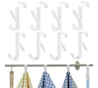 EJRUP 8 Pcs Crochet Radiateur,Radiateur Seche Serviette, Crochet Serviette Salle De Bain, Accroche Sèche-serviettes Plastique,pour Tous les Radiateurs Standards, Bain et Cuisine (Blanc)