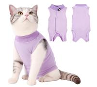 EJRUP Gilet de RéCupéRation de Chat, Body Chat Post Operatoire Femelle, Cat Professionnel Restauration Convient Body pour Abdominaux Collerette des Plaies ou Maladies (Violet, S)
