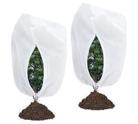 EJRUP Lot de 2 100x80cm 70g/m² Voile Hivernage Plante Exterieur, Indéchirable, Réutilisable Protection Hivernale pour Plantes, Beige Housses de Protection pour Plantes pour Palmiers