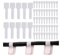 EJRUP Lot de 60 sangles auto-adhésives pour rangement des câbles sous le bureau, Bandes Réutilisables Cable Management, Organisation Câble Écologique,pour TV, PC, Ordinateur portable, Ethernet, Bureau