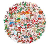 EJRUP Stickers Noel 100 autocollants de Noël, adaptés pour la décoration d'objets