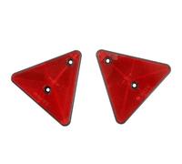 EJUOYO Autocollants réfléchissants pour Voiture Lot de 1, 2 ou 4 réflecteurs triangulaires Rouges pour remorque, Moto, Camion, Bateau, Voiture, Accessoires Réfléchissant Bande autocollante(2pcs)