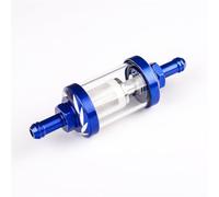 EJUOYO Filtre à air Filtre à Essence intérieur Universel pour Moto, Tuyau Blanc en Aluminium, filtres à Essence et à Carburant pour Moto Filtre à Huile Remplacement(Blue)