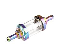 EJUOYO Filtre à air Filtre à Essence intérieur Universel pour Moto, Tuyau Blanc en Aluminium, filtres à Essence et à Carburant pour Moto Filtre à Huile Remplacement(Colorful)