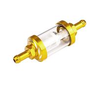 EJUOYO Filtre à air Filtre à Essence intérieur Universel pour Moto, Tuyau Blanc en Aluminium, filtres à Essence et à Carburant pour Moto Filtre à Huile Remplacement(Gold)